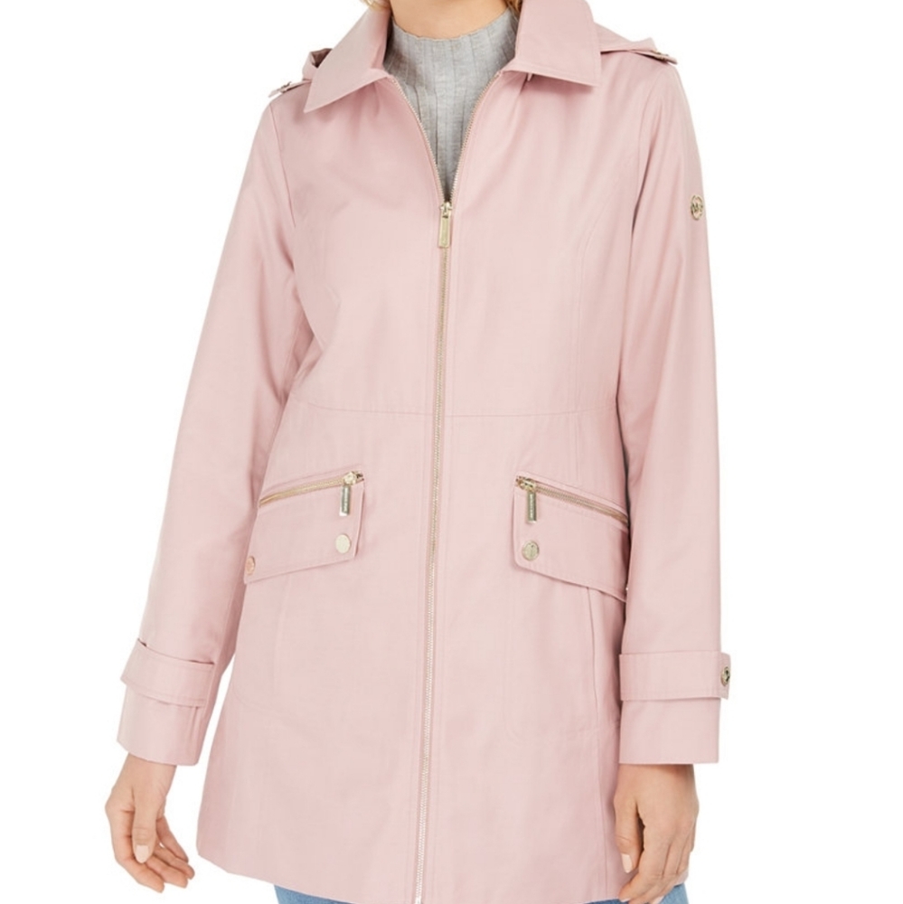 Michael Michael Kors Petite Water-Resistant Hooded